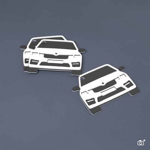 Kľúčenka na mieru Škoda Octavia III RS, farba biela (ilustračná fotka)