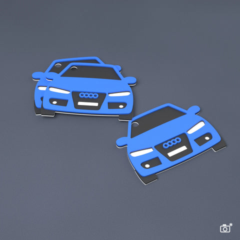 Kľúčenka na mieru Audi A3 8P, farba tmavomodrá (ilustračná fotka)