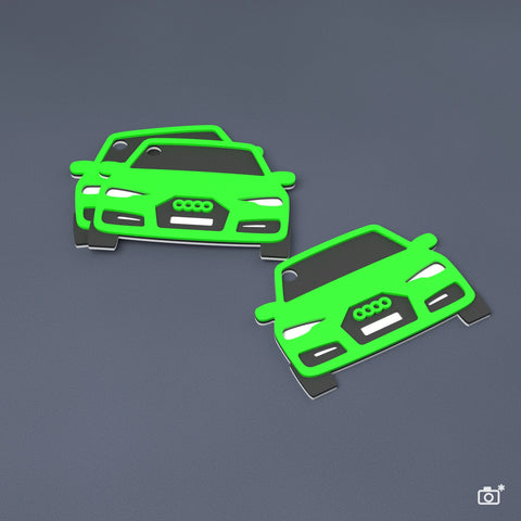 Kľúčenka na mieru Audi A3 8V, farba zelená (ilustračná fotka)