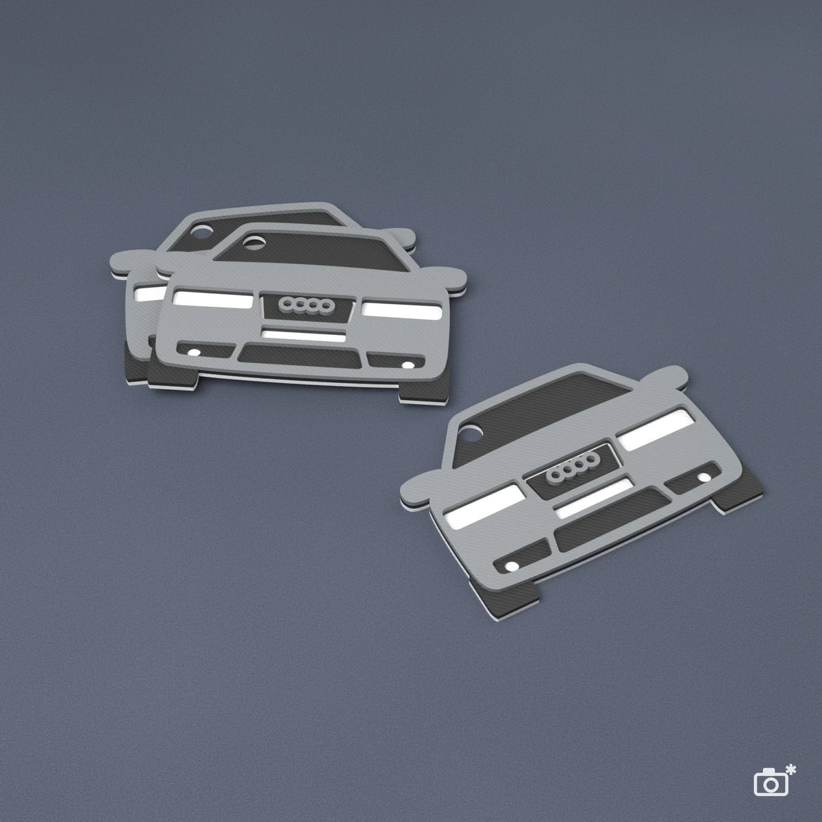 Kľúčenka na mieru Audi A4 B6, farba sivá (ilustračná fotka)