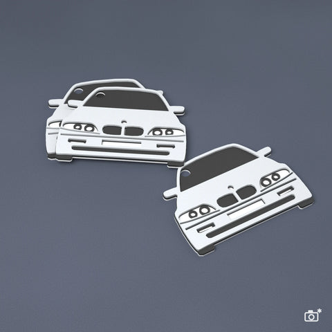 Kľúčenka na mieru BMW E46, farba strieborná (ilustračná fotka)
