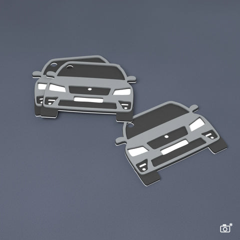Kľúčenka na mieru Škoda Octavia II RS, farba sivá (ilustračná fotka)