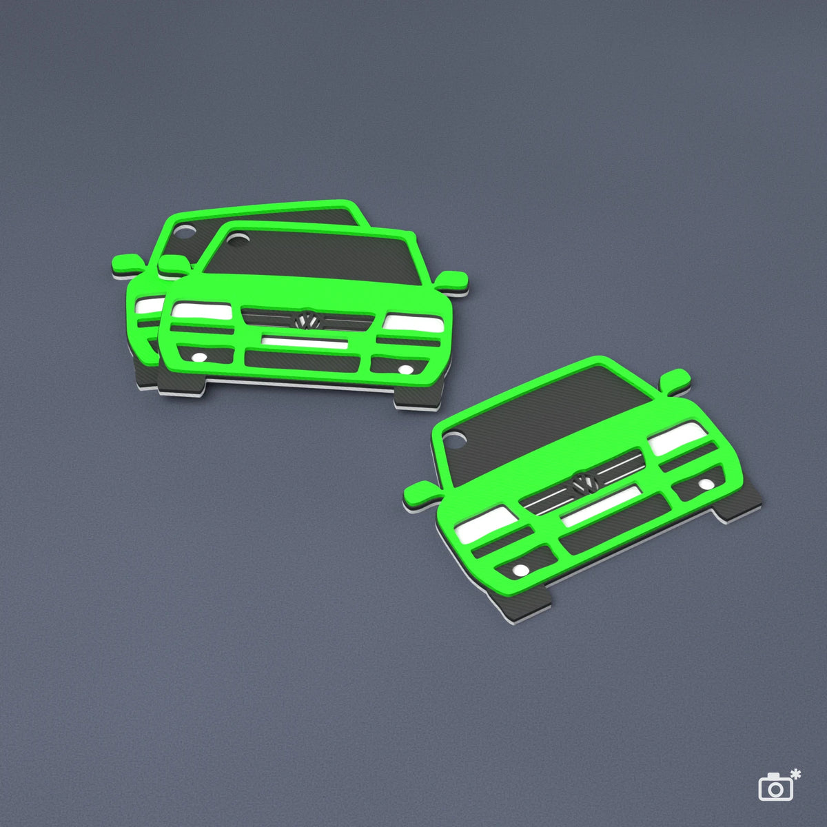 Kľúčenka na mieru VW Passat B5, farba zelená (ilustračná fotka)